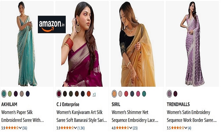Amazon Festive Sarees Collections