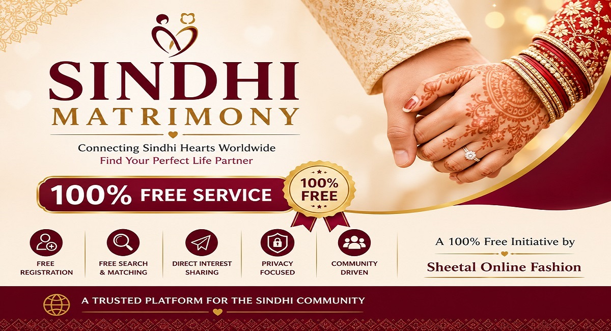 100% Free Sindhi Community Matrimony Service